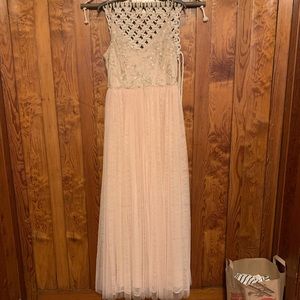 Blush Bridesmaid Dress / Prom Dress